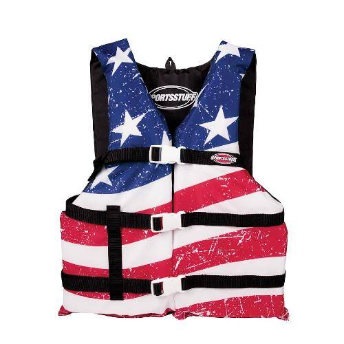 AIRHEAD PFD Life Vest; Super Large; Stars And Stripes - 30098 - 16 - A - US - Young Farts RV Parts