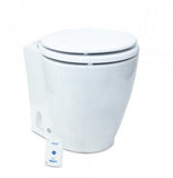 Albin 07-02-043 Marine Series Toilet, White Porcelain/White Wooden Seat