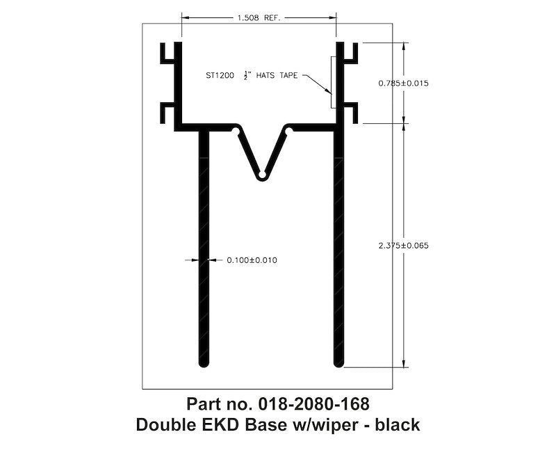 AP Products 018 - 2080 - 168 Double EKD Black - 14' - Young Farts RV Parts
