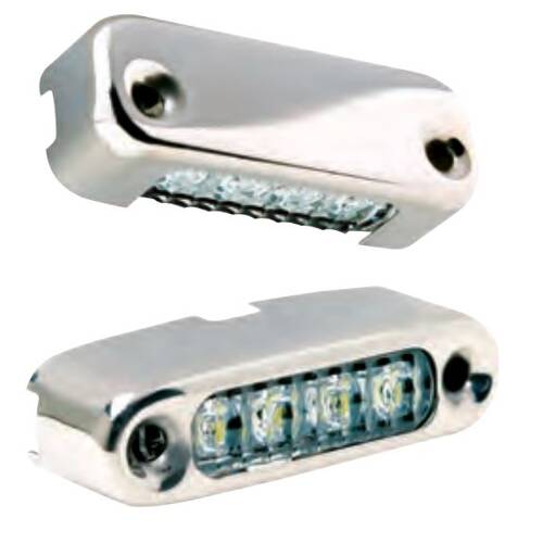 Attwood Marine Boat Deck Light - Rod Storage Box/Hardtops/Rails; Clear Lens; Vertical Mount - 6350W7 - Young Farts RV Parts