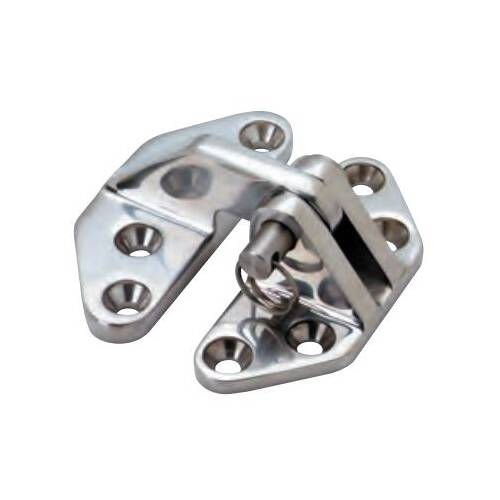Attwood Marine Boat Door Hinge - 3.5" L x 1 - 3/8" W - Silver - W/ Four 10 Fasteners; Single - 66027 - 3 - Young Farts RV Parts