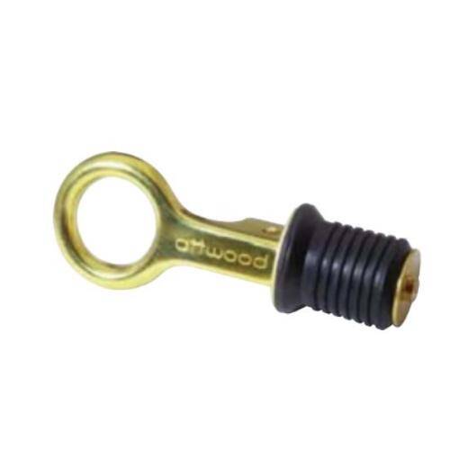 Attwood Marine Boat Drain Plug - Snap - Handle Plug - Without Chain - 1" Diam; Brass - 7524A7 - Young Farts RV Parts
