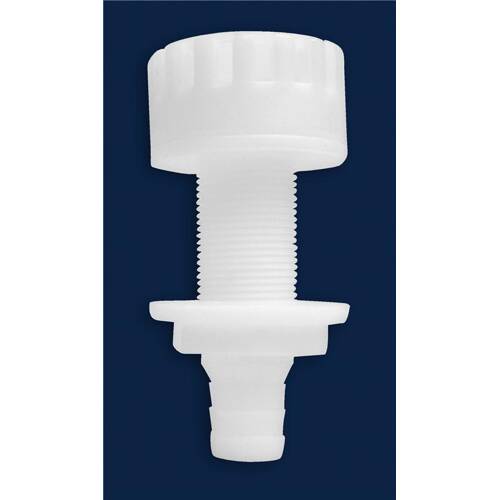 Attwood Marine Boat Scupper Adapter - Thru - Hull Connector - For 3/4" Hose - White; Single - 3886 - 3 - Young Farts RV Parts