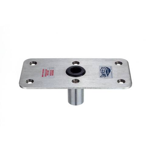 Attwood Marine Boat Seat Pedestal Base Plate - Lock N Pin; With Steel Lip Tube - SP - 64839 - Young Farts RV Parts