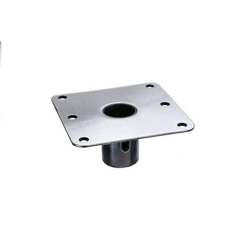 Attwood Marine Boat Seat Pedestal Base Plate - Snap Lock - Square - 7" L x 7" W - SP - 69773 - Young Farts RV Parts
