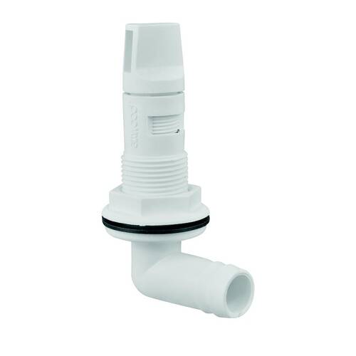 Attwood Marine Livewell Aerator Rotating Spray Head - With Shut Off Valve - White; Single - 4125 - 7 - Young Farts RV Parts