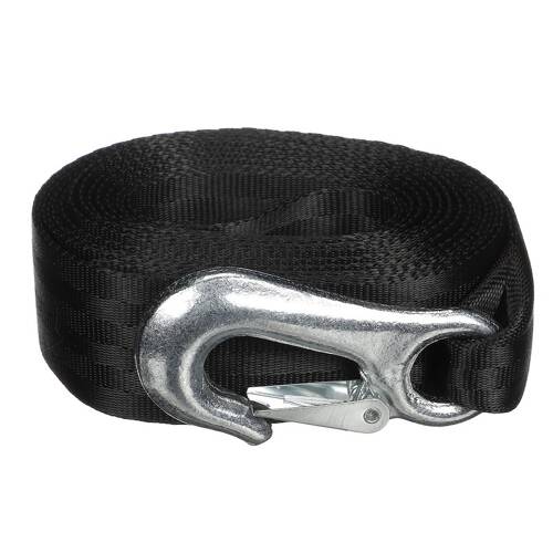 Attwood Marine Trailer Boat Winch Strap - 20' Length; Spring Loaded Closure - 11147 - 7 - Young Farts RV Parts