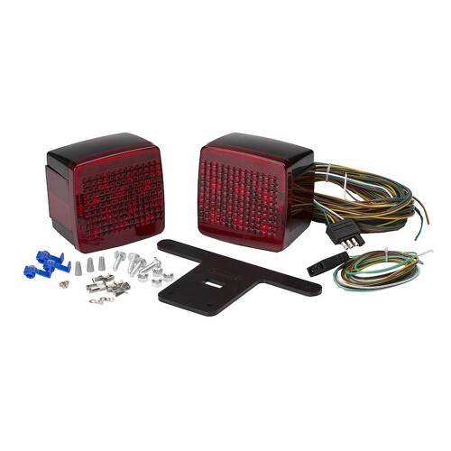 Attwood Marine Trailer Light Kit - Stop/ Turn/ Tail - LED - Rectangular - Trailers Under 80" W - 14065 - 7 - Young Farts RV Parts