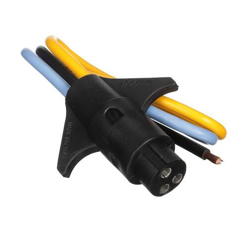 Attwood Marine Trolling Motor Power Plug - 12 Volt/ 24 Volt - W/ 6" L 10 Gauge Wire - 7647 - 7 - Young Farts RV Parts