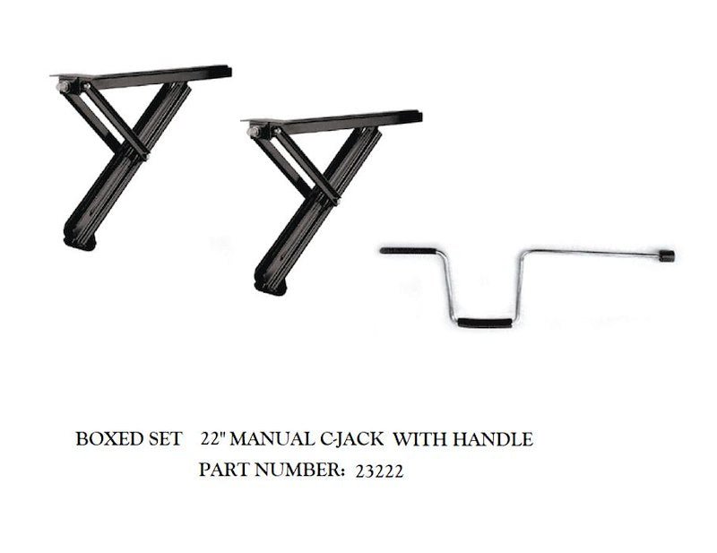 BAL RV 23222 Manual Trailer Stabilizer "C" Jack Stand, Set Of 2 - Young Farts RV Parts