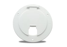 Load image into Gallery viewer, B&amp;B Molders 94331 Deluxe Round Electrical Cable Hatch, Polar White - Young Farts RV Parts