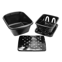 Load image into Gallery viewer, Black Sink Kit with Dish Drainer, Dish Pan and Sink Mat - Young Farts RV Parts