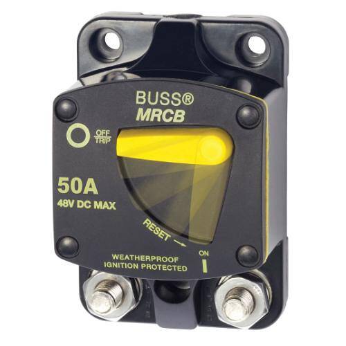 BLUE SEA 187 Series Circuit Breaker - 50 Amps/48 Volts DC/Surface Mount - 7139 - BSS - Young Farts RV Parts