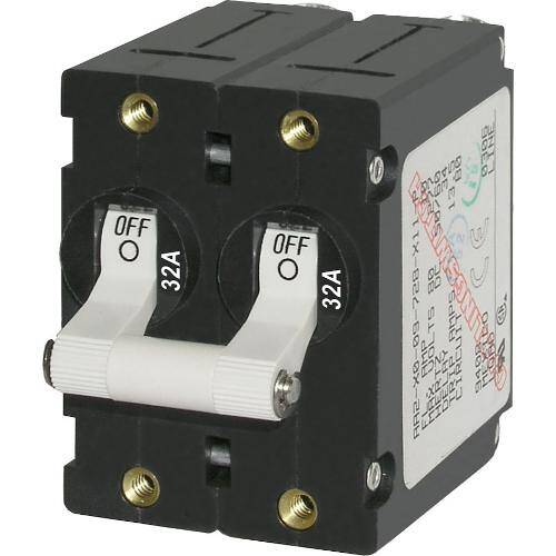BLUE SEA A Series Circuit Breaker - 32 Amps/120/240 Volt AC/65 Volt DC - 7295 - BSS - Young Farts RV Parts