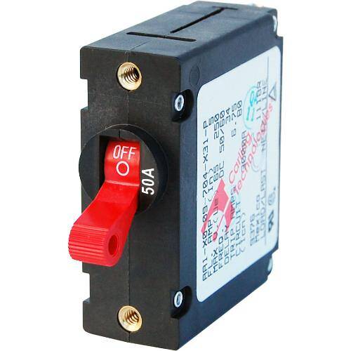 BLUE SEA A Series Circuit Breaker - 50 Amps/240 Volt AC/65 Volt DC - 7229 - BSS - Young Farts RV Parts