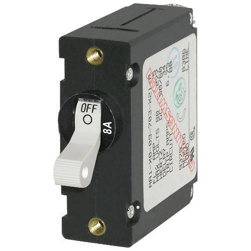 BLUE SEA A Series Circuit Breaker - 8 Amps/240 Volt AC/65 Volt DC - 7299 - BSS - Young Farts RV Parts