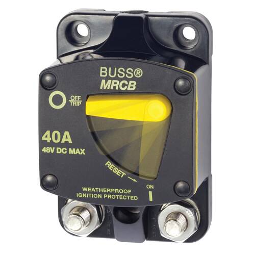 BLUE SEA Circuit Breaker - 187 Series; 40 Amps/ 48 Volts DC; Thermal Type - 7138 - BSS - Young Farts RV Parts