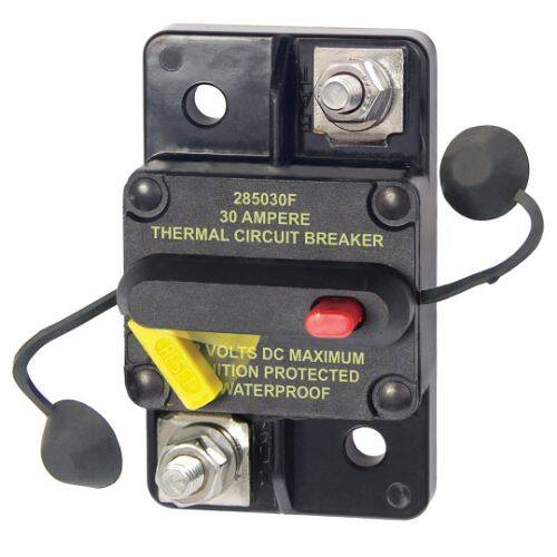 BLUE SEA Circuit Breaker - 285 Series; 30 Amps/ 48 Volts DC; M6 Stud Terminal - 7181 - BSS - Young Farts RV Parts