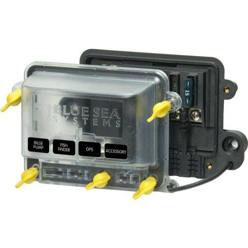 BLUE SEA Fuse Block - Uses ATO/ ATC Blade Style Fuse; With Protective Cover - 5056100 - BSS - Young Farts RV Parts