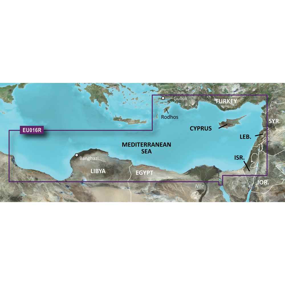 BlueChart g3 Vision HD - VEU016R - Mediterranean Southeast - microSD /SD - Young Farts RV Parts