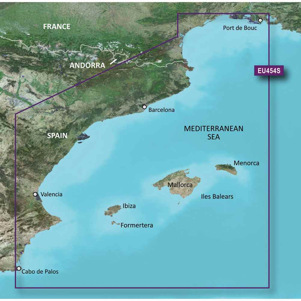 BlueChart g3 Vision HD - VEU454S - Barcelona & Valencia - microSD /SD - Young Farts RV Parts