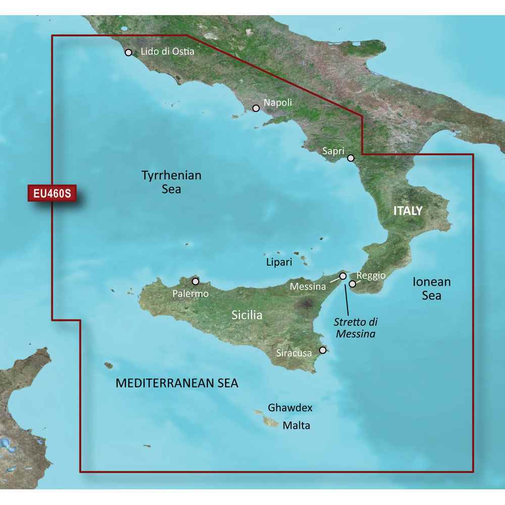 BlueChart g3 Vision HD - VEU460S - Sicily to Lido di Ostia - microSD /SD - Young Farts RV Parts