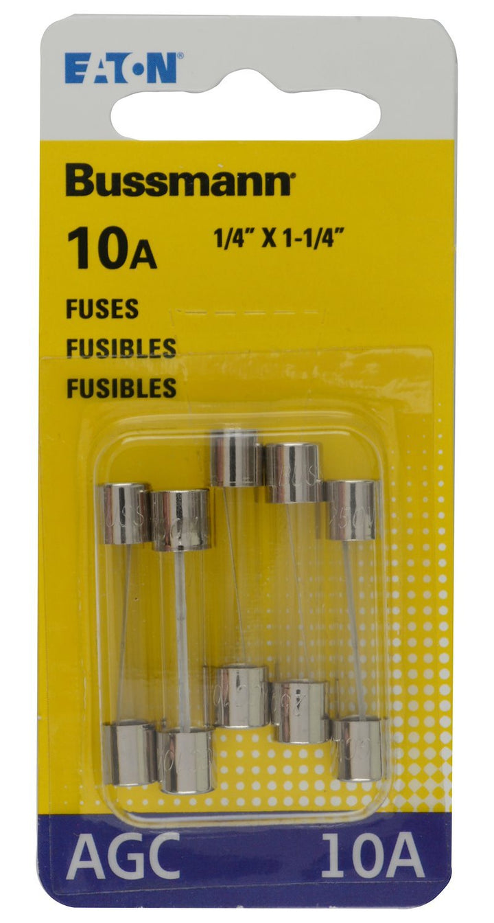Bussman BP/AGC - 10 - RP AGC - 10 Fuses 5 - Pack - Young Farts RV Parts