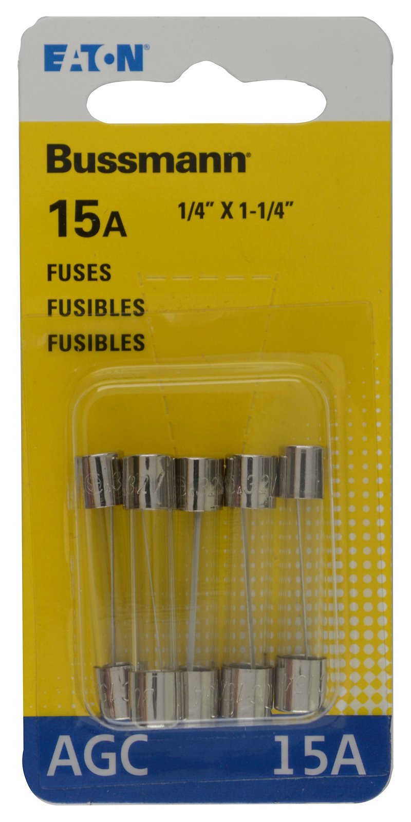 Bussman BP/AGC - 15 - RP AGC - 15 Fuses 5 - Pack - Young Farts RV Parts