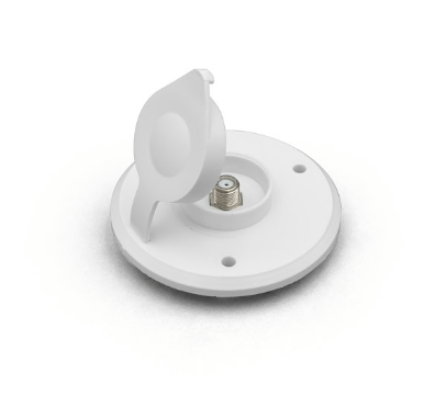 Cable Tv Plate Polar White - Young Farts RV Parts