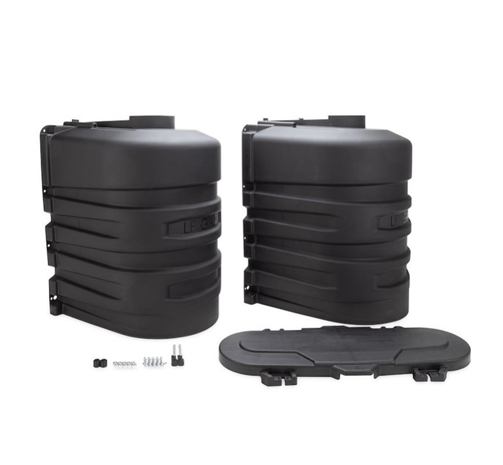 Camco 50512 Dual Propane Tank Cover (30 Lbs) - Black - Young Farts RV Parts