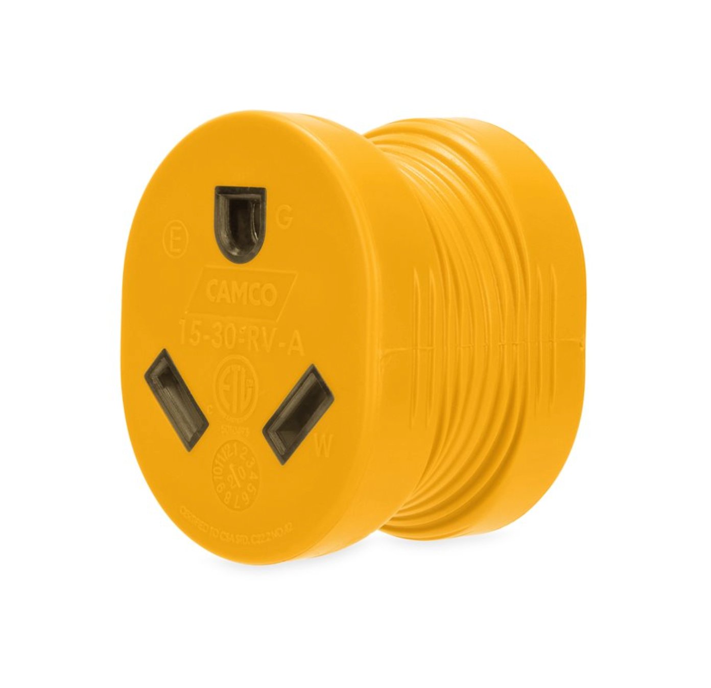 Camco 55223 15AM/30AF Power Grip Adapter - Young Farts RV Parts