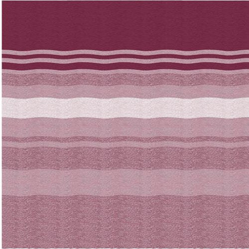 Carefree EA128B00 - Fiesta 12'L x 8'Ext. Bordeaux Vinyl Manual Striped Patio Awning with White Weather Cover - Young Farts RV Parts