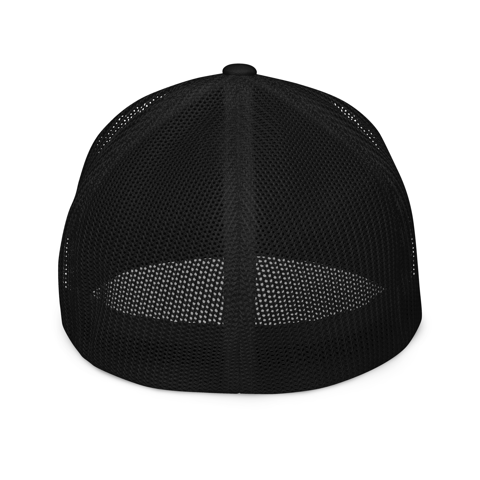 Young Farts Looks Better Dirty Trucker Hat in Black – back view