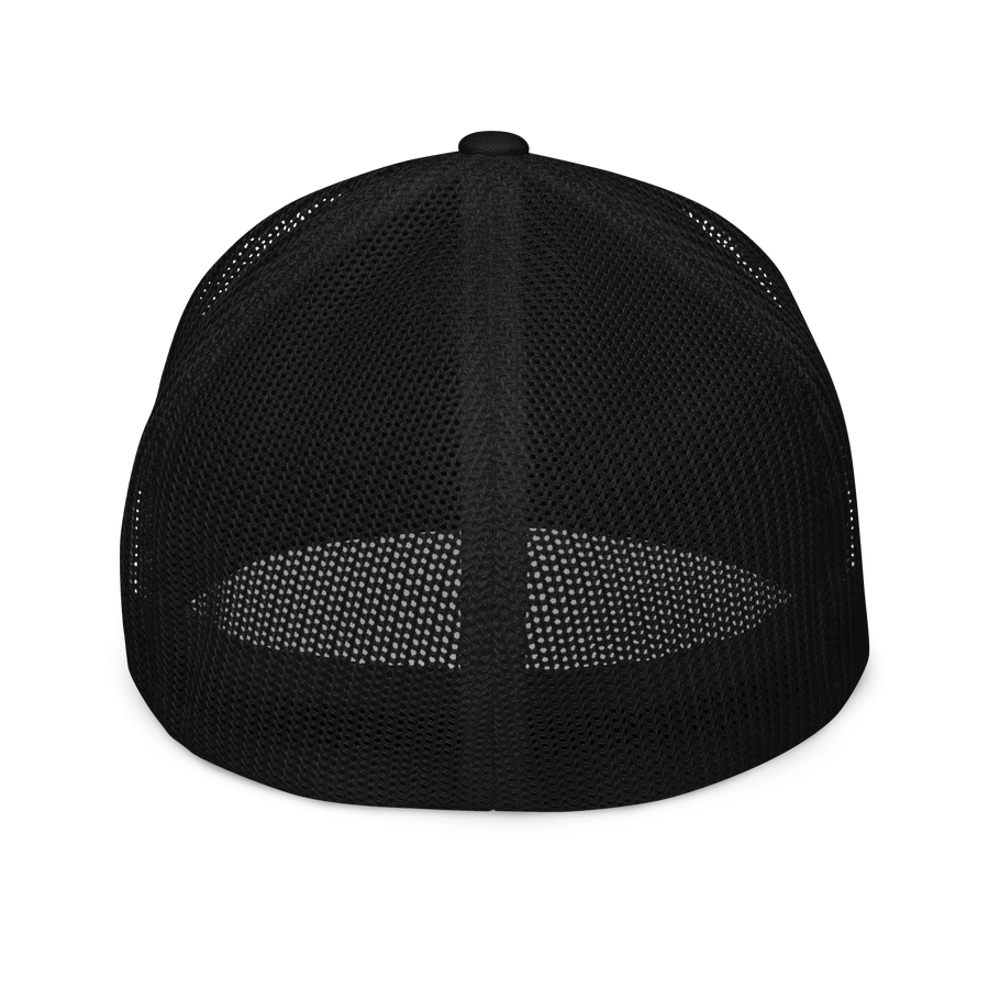 Young Farts (Looks Better Dirty) Trucker Hat black back view
