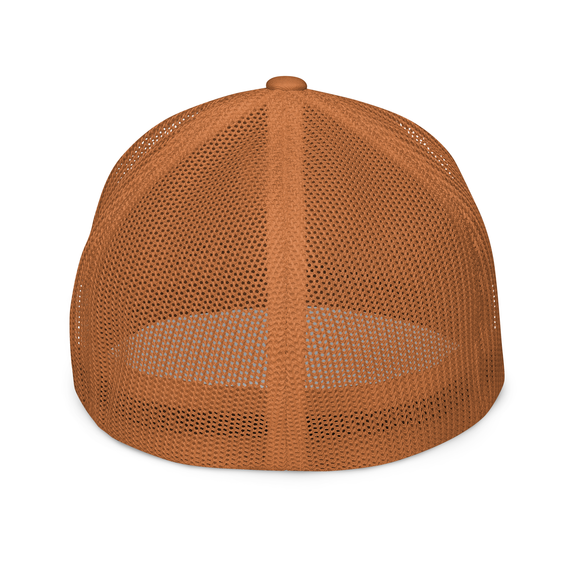 Young Farts Looks Better Dirty Trucker Hat in Caramel – back view