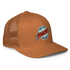 Young Farts Looks Better Dirty Trucker Hat in Caramel – right-front view