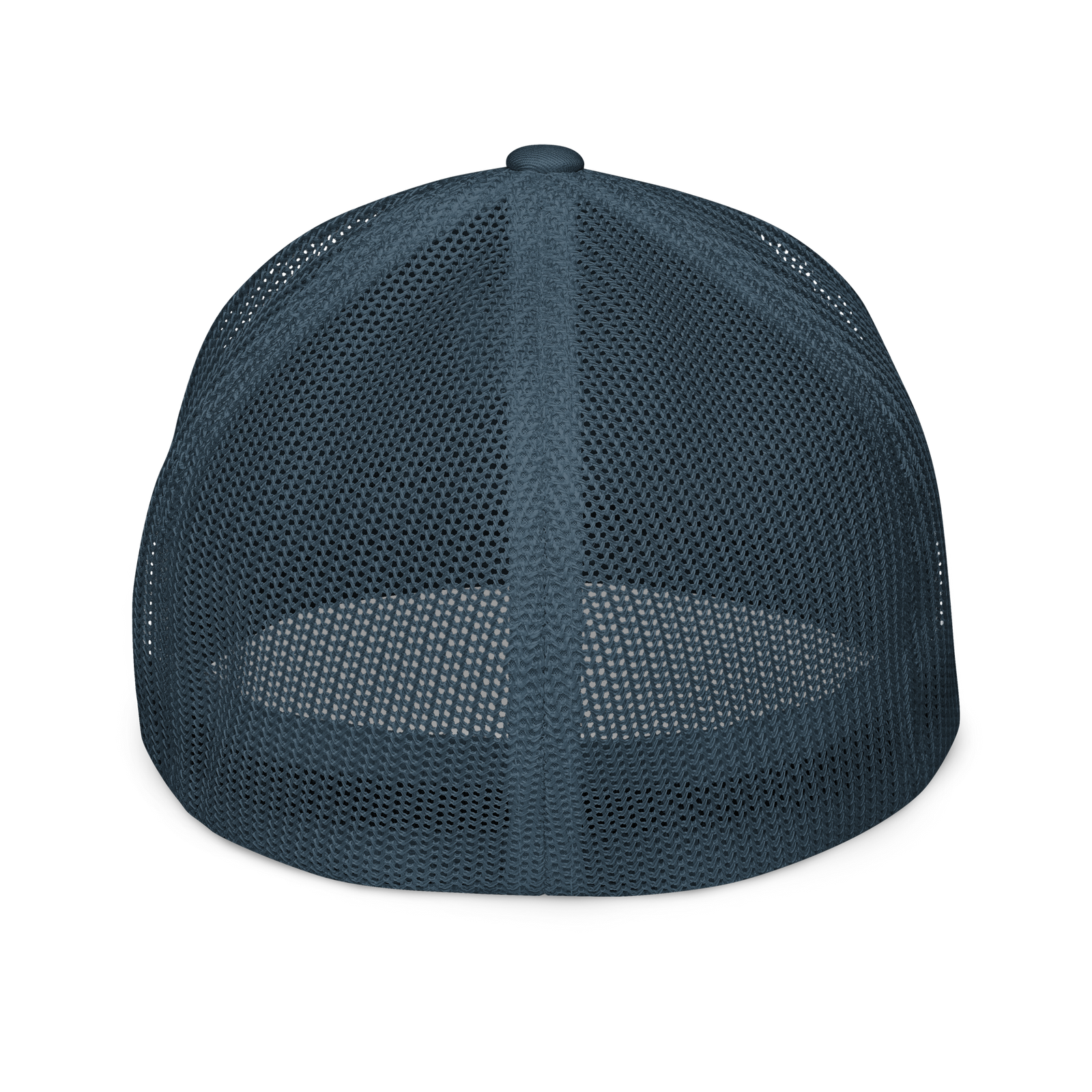 Young Farts Looks Better Dirty Trucker Hat in Navy – back view