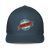 Young Farts Looks Better Dirty Trucker Hat in Navy – front view