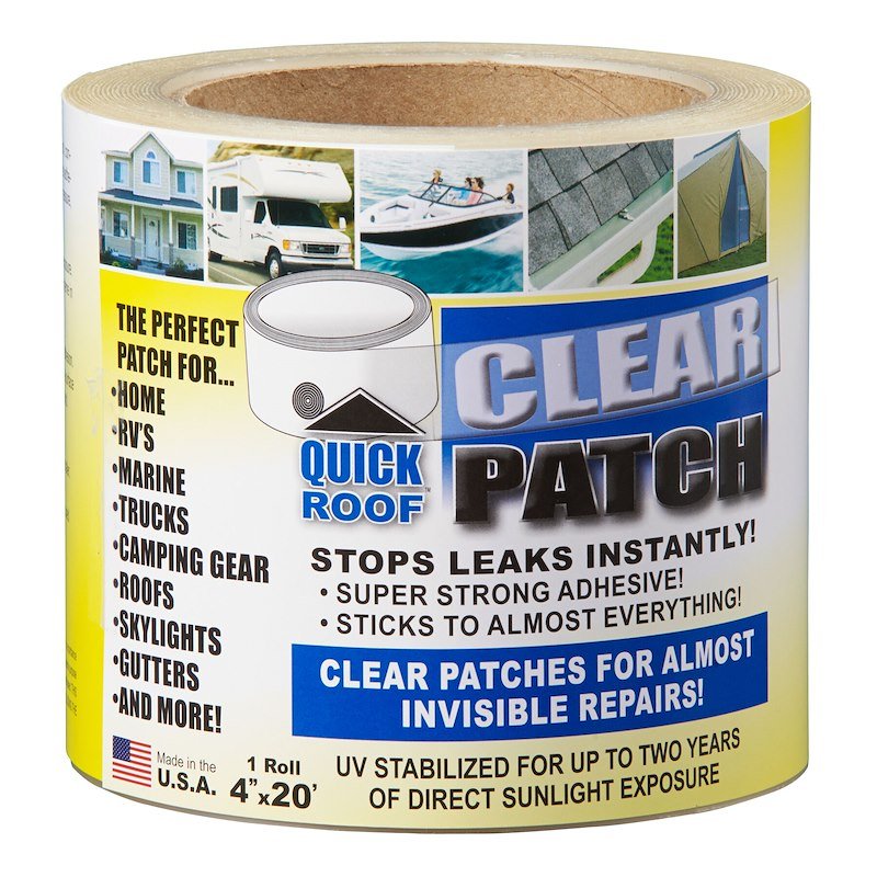 CoFair Product QRCP420 Quick Roof™ Roof Repair Tape 4" x 20 Foot - Clear - Young Farts RV Parts