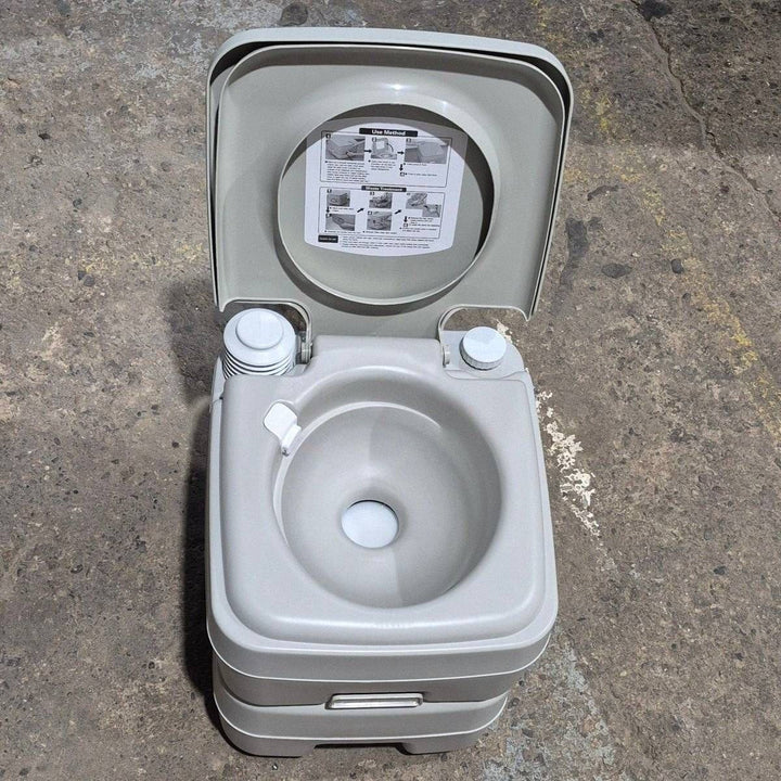 Complete RV Pro Portable Toilet, Hand Pump Flush, 20 L (5.3 Gal), Grey - N35Z515 - Young Farts RV Parts