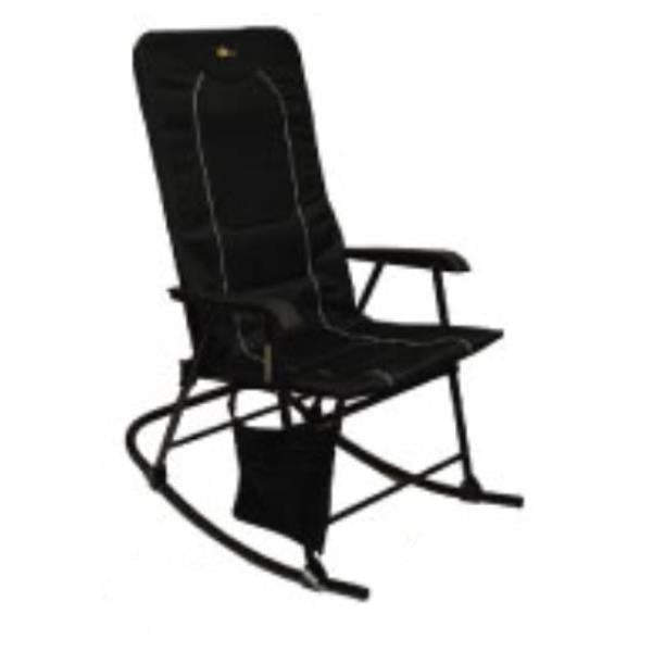 Dakota Folding Rocking Chair Black/Black - Young Farts RV Parts