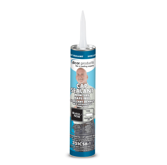 Dicor 351CSB - 1 Roof Cap Selant - Single - Black - Young Farts RV Parts