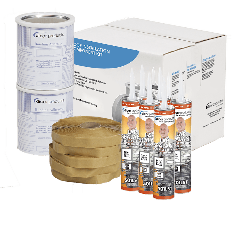 Dicor 401 - CK - T Roof Installation Kit - Tan - Young Farts RV Parts