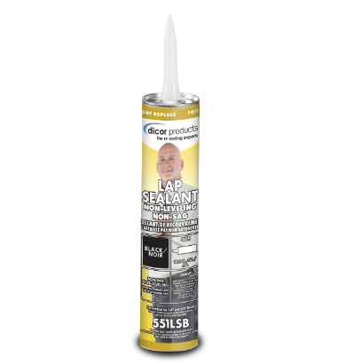 Dicor 551LSB - 1 - Non - Sag Lap Sealant Black (Case of 12 x10.3 oz) - Young Farts RV Parts