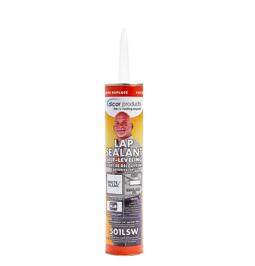 Dicor Corp. 501LSW - 1 Self - Levelling Lap Sealant - White (Case Of 12 Tubes) - Young Farts RV Parts