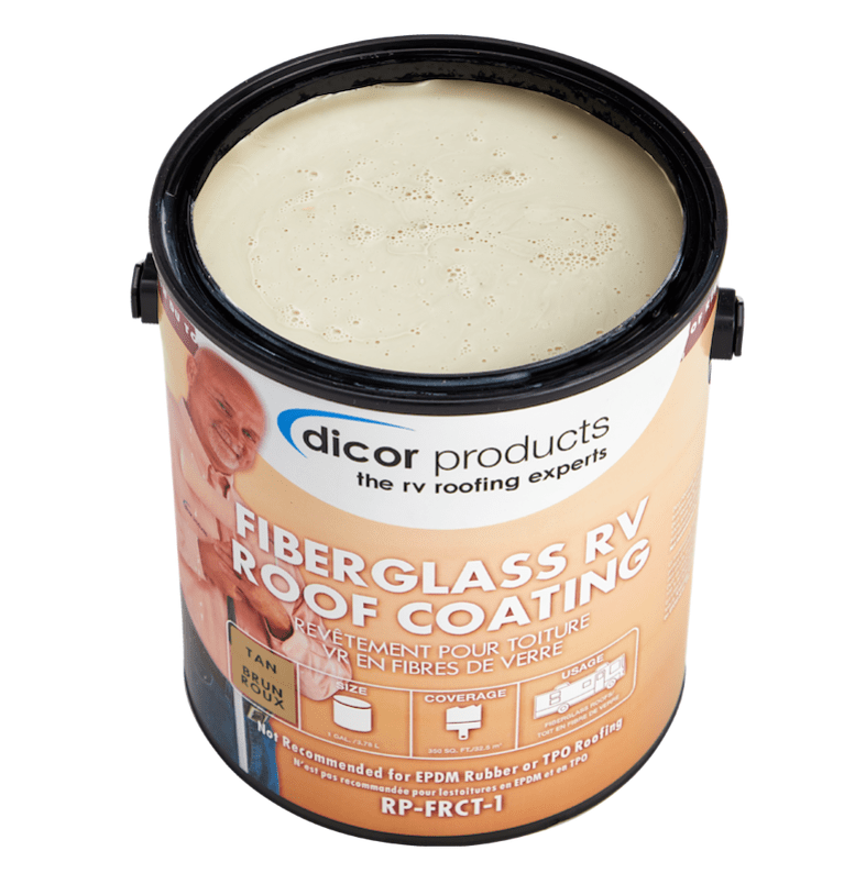 Dicor Corp. RP - FRCT - 1 Fiberglass Roof Coating - Tan - 1 Gallon - Young Farts RV Parts