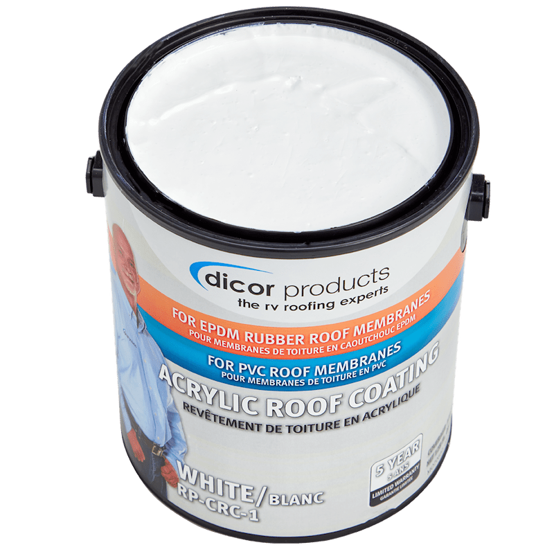 Dicor RP - CRC - 1 EPDM Insulating Acrylic Roof Coating, White - 1 Gallon - Young Farts RV Parts