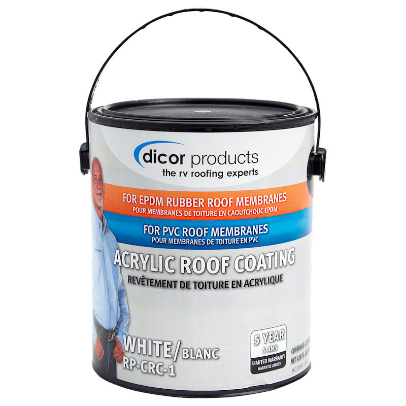 Dicor RP - CRC - 1 EPDM Insulating Acrylic Roof Coating, White - 1 Gallon - Young Farts RV Parts