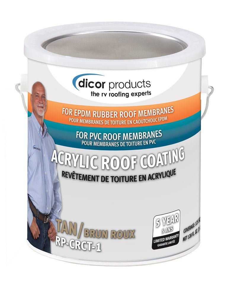 Dicor RP - CRCT - 1 EPDM Acrylic Roof Coating, Tan - 1 Gallon - Young Farts RV Parts