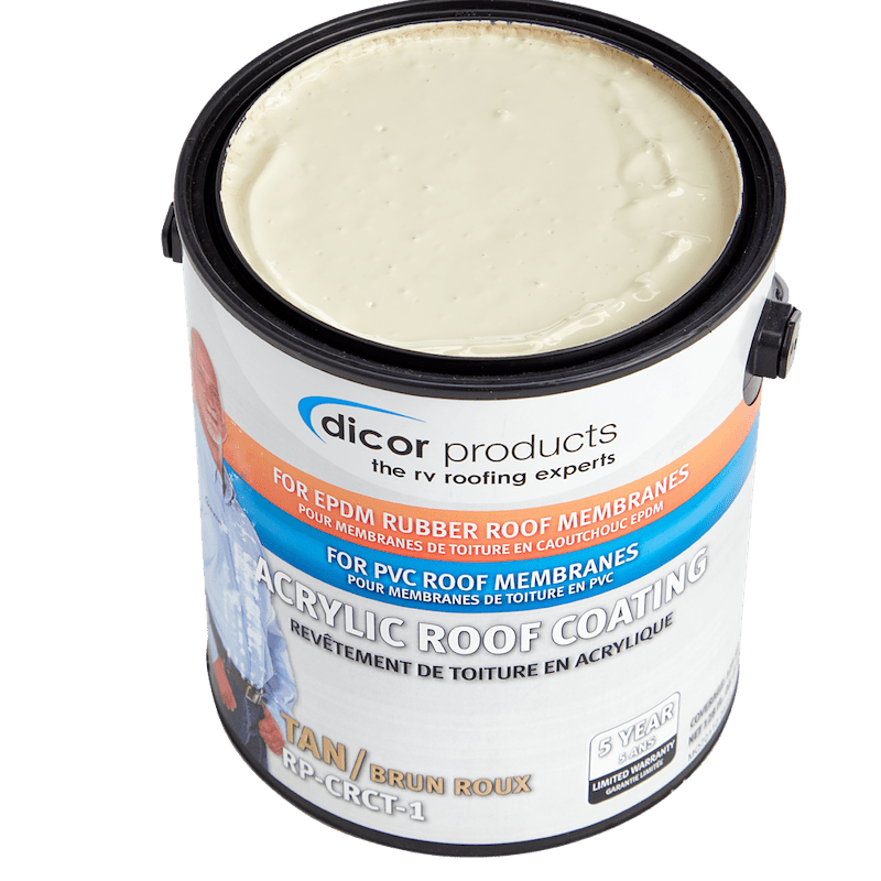 Dicor RP - CRCT - 1 EPDM Acrylic Roof Coating, Tan - 1 Gallon - Young Farts RV Parts